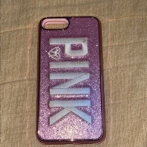 PINK Victoria's Secret Purple Sparkle Phone Case 8 plus